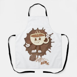 **Coffee Time – Cute Smiling Cup Steam  Schürze