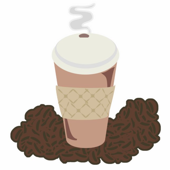 Coffee Time Cutout Skulptur Freistehende Fotoskulptur (Vorne)