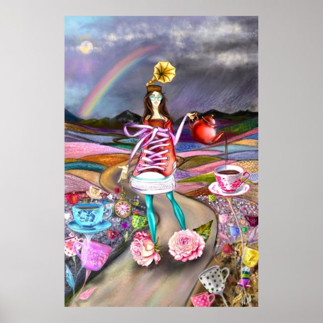 Coffee Time Fantasy Poster Print (Vorne)