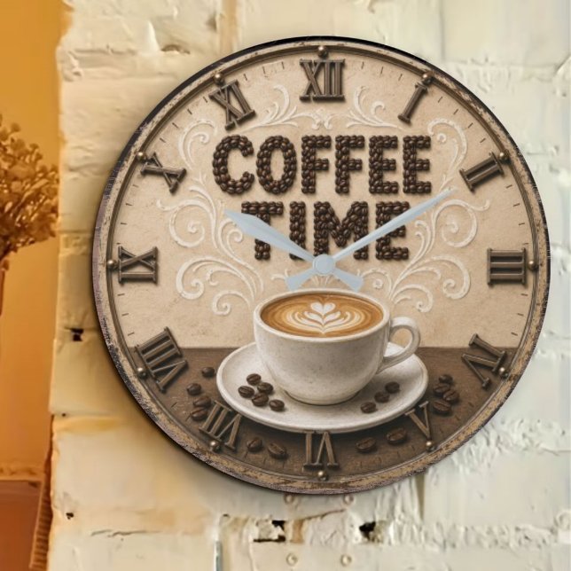 Coffee Time  Große Wanduhr (Von Creator hochgeladen)