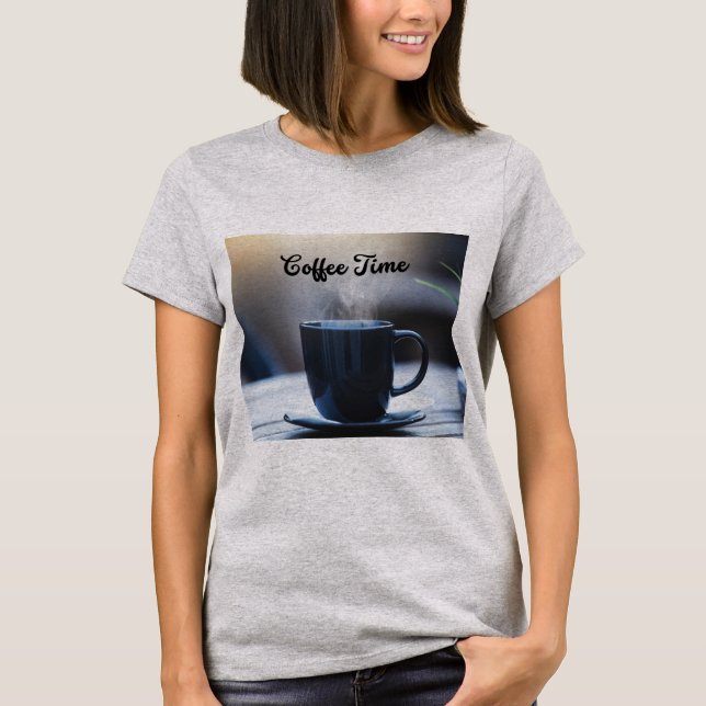 Coffee Time T-Shirt – Cozy Morning Coffee Cup Grap (Devant)