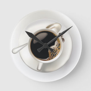 Coffee Time Wall Clock Runde Wanduhr