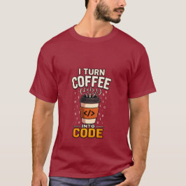 Coffee to Code Programmierer-Shirt T-Shirt