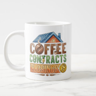 Coffee Verträge Abschlüsse Realtor Personalisiert Jumbo-Tasse