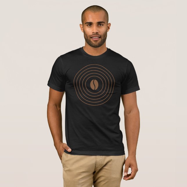 Coffee Wave Circle Minimal Design T-Shirt (Vorne ganz)