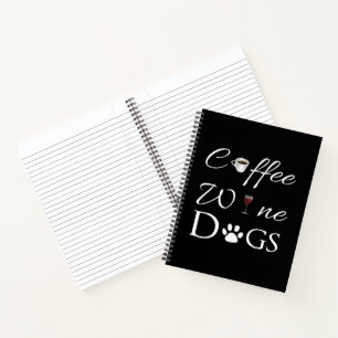Coffee Wine Dogs Notebook Notizbuch