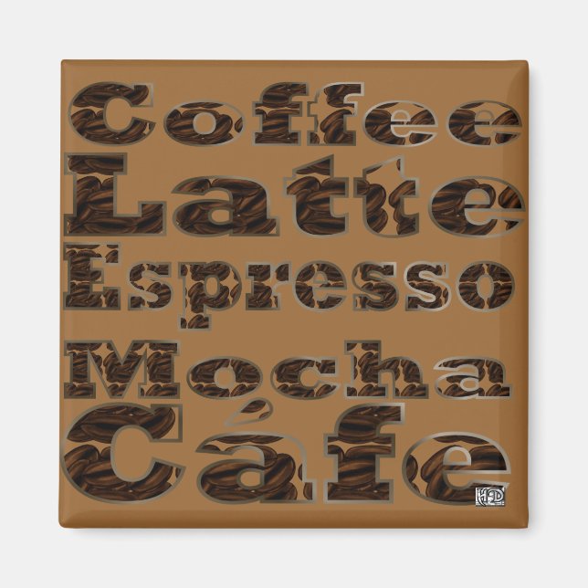 Coffee Words Magnet (Vorne)