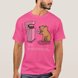 Coffeebara Süße Tier Capybara trinken Kaffee T-Shirt