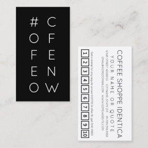 #COFFEENOW Hashtag Loyalitätskarte Treuekarte