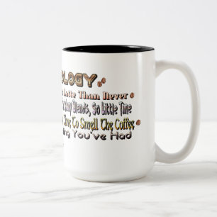 Coffeeology Kaffee zitiert Spaß-Tasse Zweifarbige Tasse