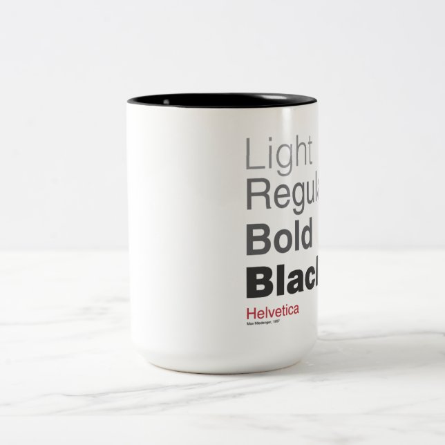 coffeeprogressionhelvetica zweifarbige tasse (Mittel)