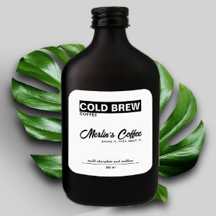 Coffeesetikett Flasche Aufkleber