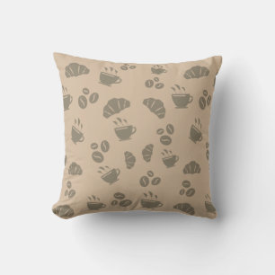 Coffeeshop-Stil-Muster Kissen