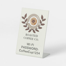 Coffeeshop-Tischplatte Sockelschild