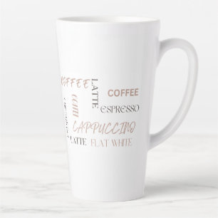 Coffeetypografie Moderner Café-Stil Kaffeeliebhabe Milchtasse