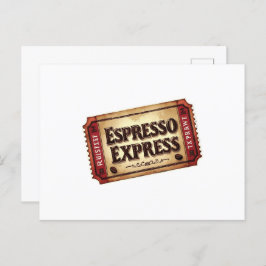 Coffein Chronicles: Retro Coffee Vibes Postkarte