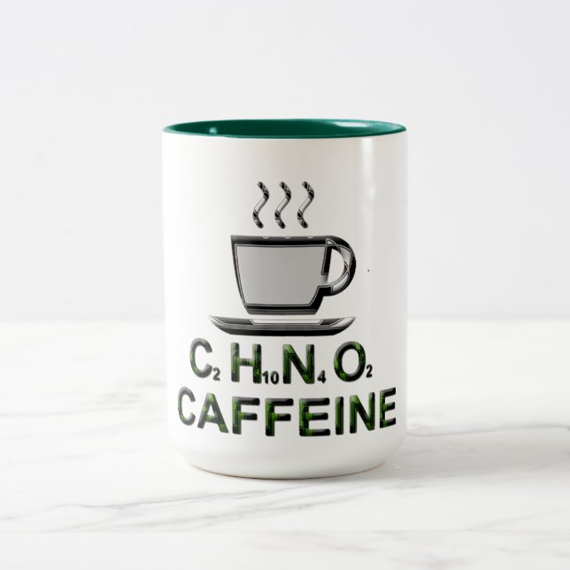 Coffein-Coffein-Tasse Zweifarbige Tasse (Mittel)