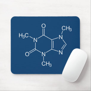 Coffein Molecule Blue Mouse Pad Mousepad