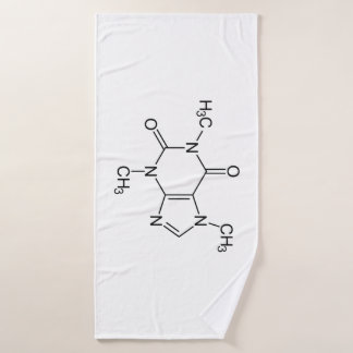Coffein Molecule Chemistry Coffee Atome Badehandtuch