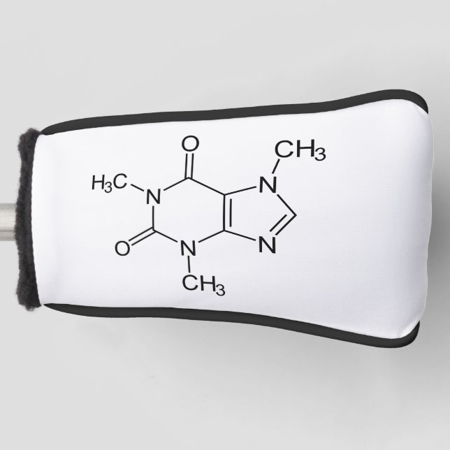 Coffein Molecule Chemistry Coffee Atome Golf Headcover (Vorderseite)