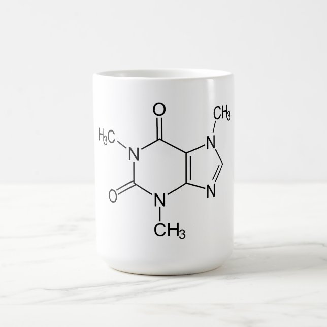 Coffein Molecule Chemistry Coffee Atome Kaffeetasse (Mittel)