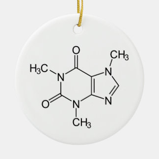 Coffein Molecule Chemistry Coffee Atome Keramik Ornament