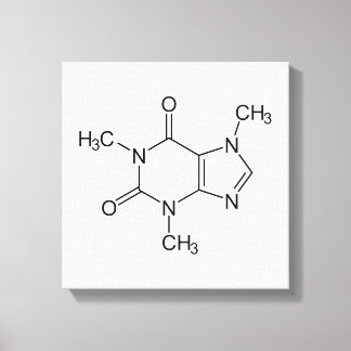 Coffein Molecule Chemistry Coffee Atome Leinwanddruck