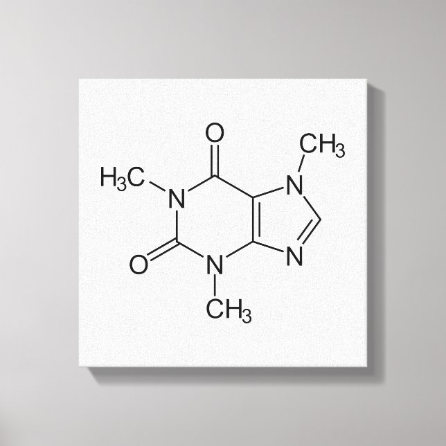 Coffein Molecule Chemistry Coffee Atome Leinwanddruck (Vorderseite)