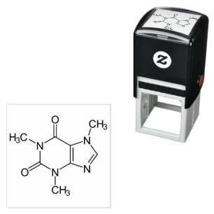 Coffein Molecule Chemistry Coffee Atome Permastempel