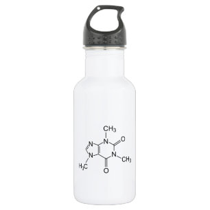 Coffein Molecule Edelstahlflasche