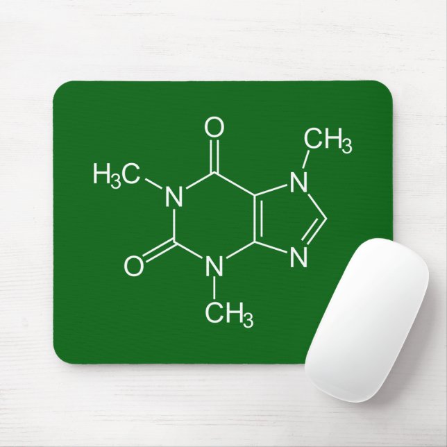 Coffein Molecule Green Mouse Pad Mousepad (Mit Mouse)