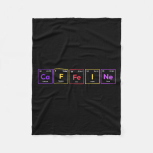 Coffein Molecule Kaffee Chemische Formel Chemiker Fleecedecke