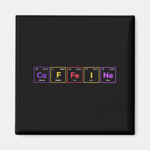 Coffein Molecule Kaffee Chemische Formel Chemiker Magnet