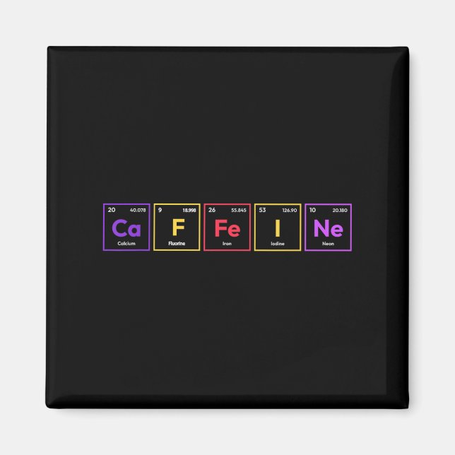 Coffein Molecule Kaffee Chemische Formel Chemiker Magnet (Vorne)