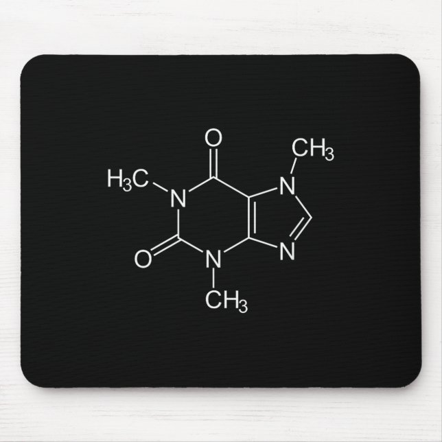 Coffein Molecule Kaffeeliebhaber Mousepad (Vorne)