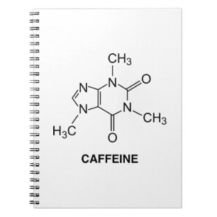 Coffein Molecule Notizblock
