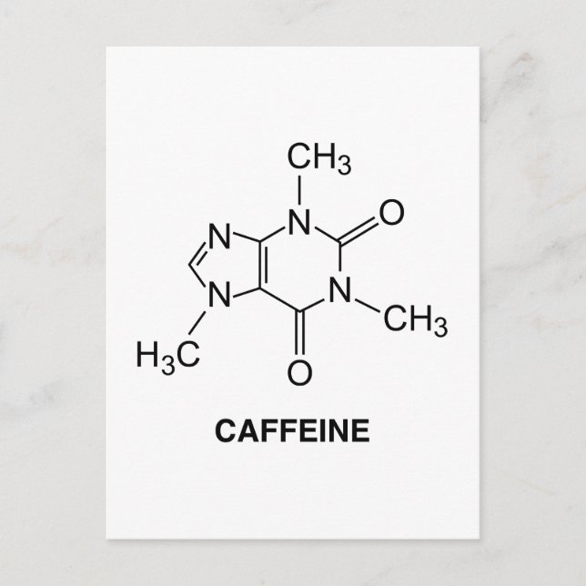 Coffein Molecule Postkarte (Vorderseite)