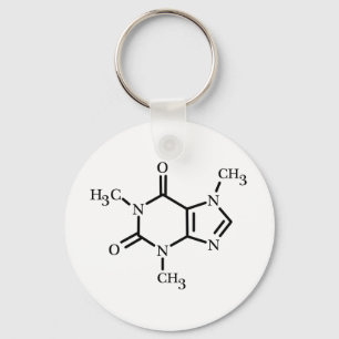 Coffein Molecule Schlüsselanhänger