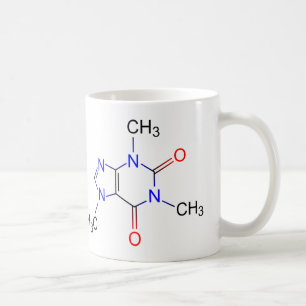 Coffein Molecule Tasse