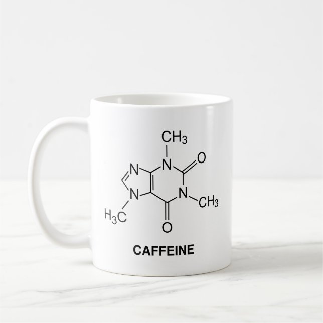 Coffein Molecule Tasse (Links)