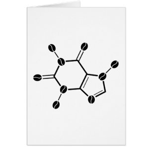 Coffein molekulare Bohnen