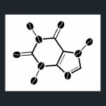 Coffein molekulare Bohnen Poster<br><div class="desc"></div>