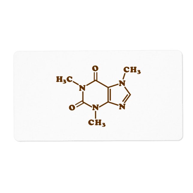 Coffein-Molekulare chemische Formel (Vorne)