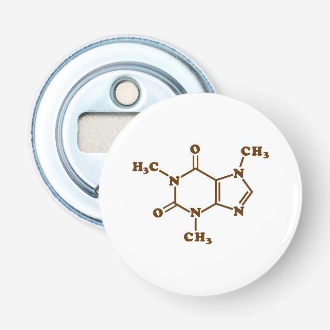 Coffein-Molekulare chemische Formel Flaschenöffner (Vorderseite)
