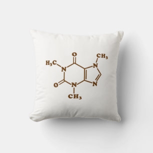 Coffein-Molekulare chemische Formel Kissen
