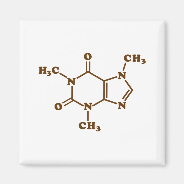 Coffein-Molekulare chemische Formel Magnet (Vorne)