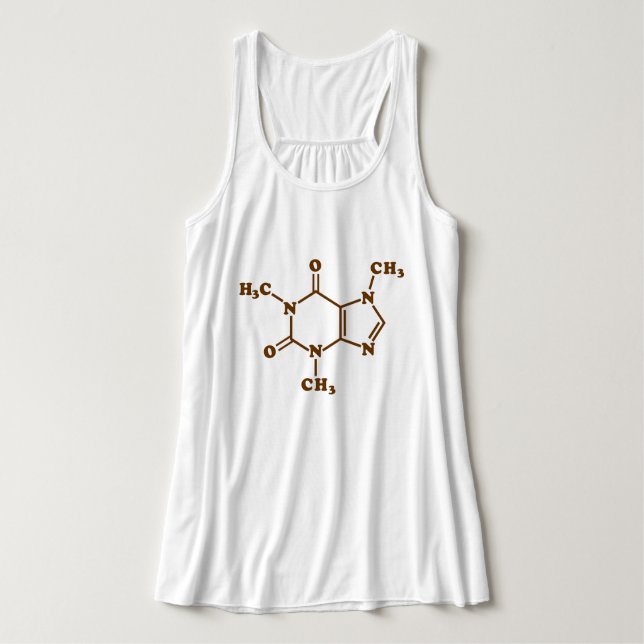 Coffein-Molekulare chemische Formel Tank Top (Design Vorderseite)