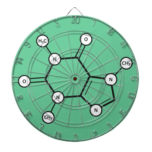 Coffein-Molekülstruktur Dartscheibe (vorne)