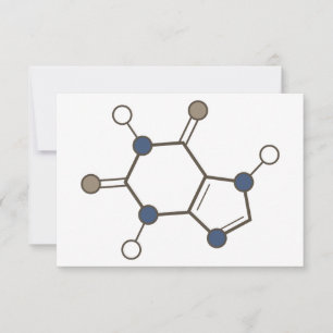 Coffein-Molekülstruktur Einladung