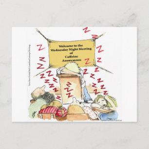 Coffeine Anonymous Funny Cards T-Shirts Tasse und  Postkarte